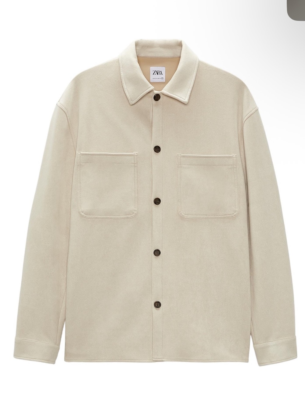 ZARA faux suede Overshirt can fit for L